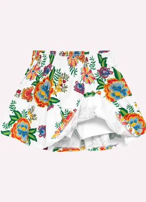 Conjunto Infantil Menina Flores Nanai (Branco) - NANAI