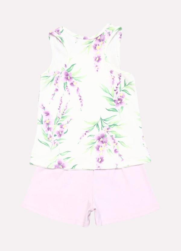 Kyly - Conjunto Infantil Menina Flores Off White 3