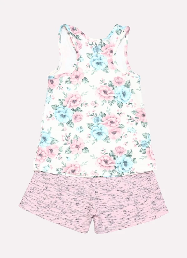 Kyly - Conjunto Infantil Menina Flores Off White 3