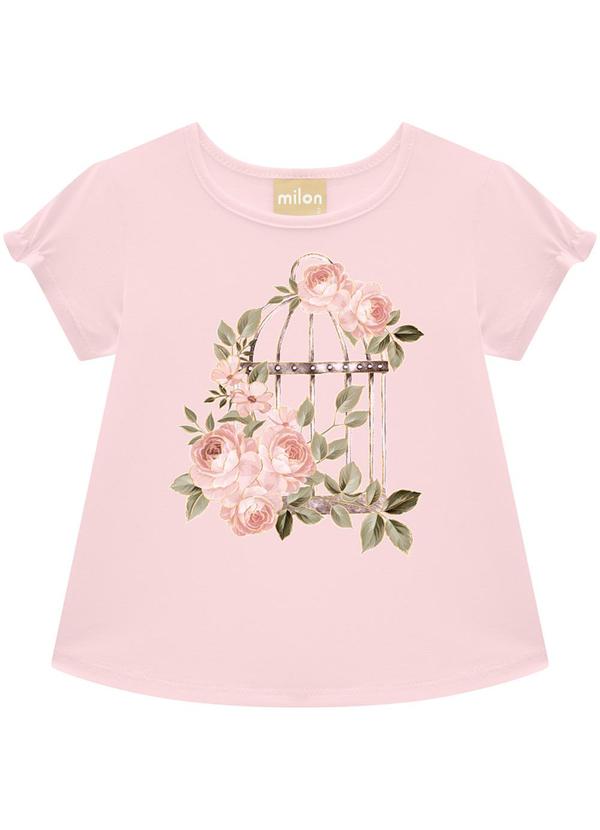 Milon - Conjunto Infantil Menina Flores Rosa 3