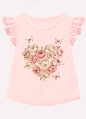 Milon - Conjunto Infantil Menina Flores Rosa - MILON