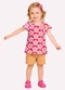 Kyly - Conjunto Infantil Menina Flores Laranja - variação: Rosa
