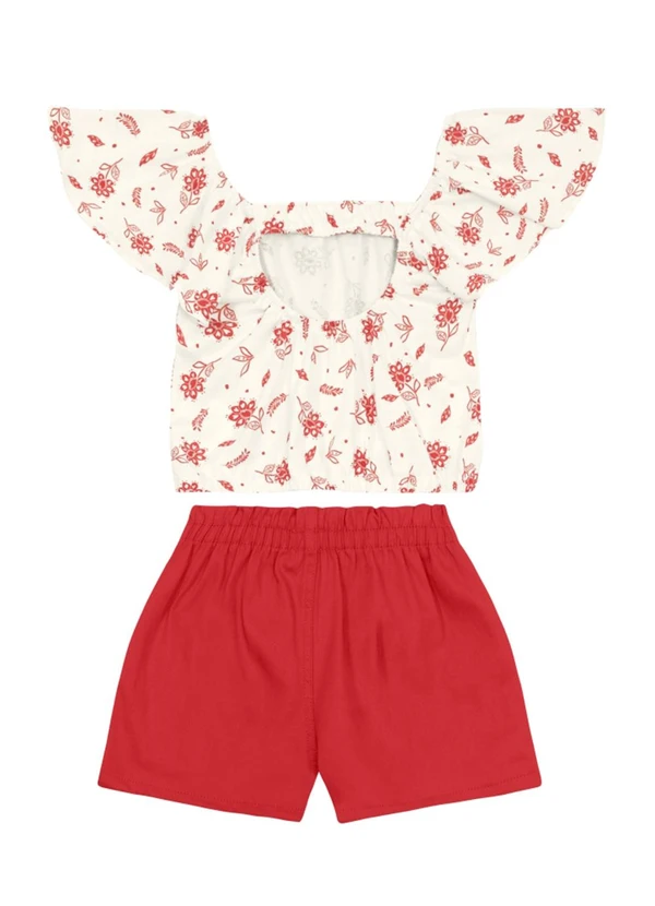Brandili - Conjunto Infantil Menina Florido Natural 3