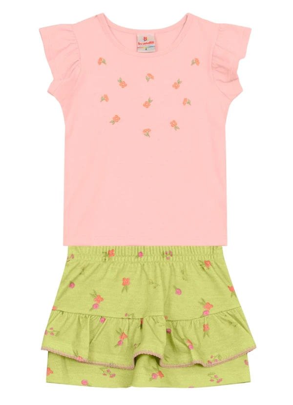 Brandili - Conjunto Infantil Menina Florido Rosa 2