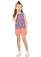 Elian - Conjunto Infantil Menina Folhagem Tropical Roxo - variação: Roxo