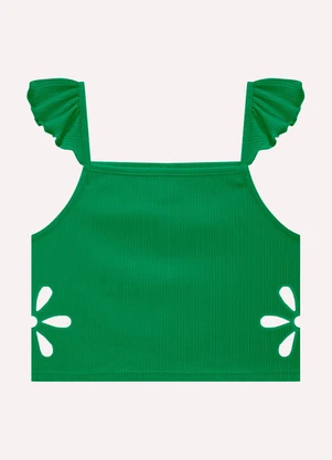 Kyly - Conjunto Infantil Menina Folhagem Verde - KYLY