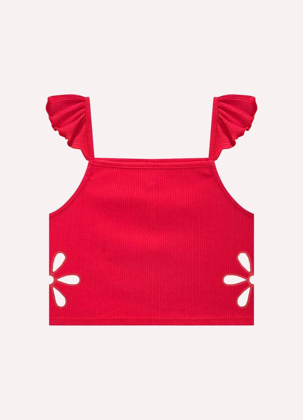Kyly - Conjunto Infantil Menina Folhagem Vermelho 3
