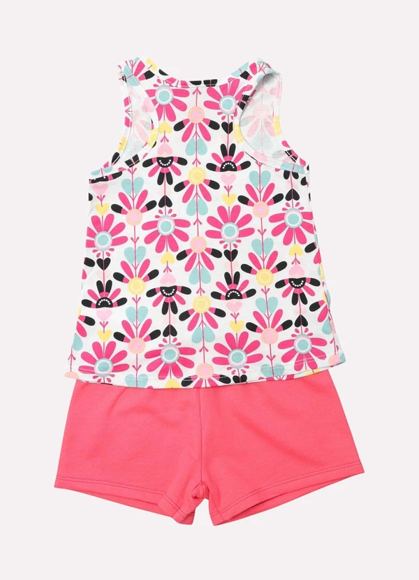 Kyly - Conjunto Infantil Menina Folhas Branco 3