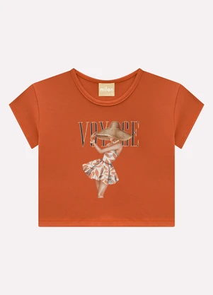Conjunto Infantil Menina Folhas Milon (Laranja) - MILON