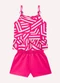 Kyly - Conjunto Infantil Menina Formas Geométricas Rosa - variação: Rosa