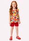 Kyly - Conjunto Infantil Menina Frutas Bege - variação: Branco