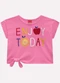 Kyly - Conjunto Infantil Menina Frutas Branco - variação: Rosa