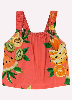Nanai - Conjunto Infantil Menina Frutas Vermelho - NANAI