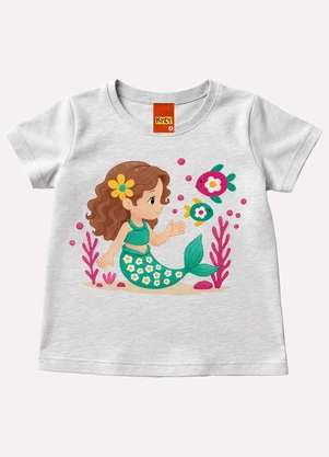 Kyly - Conjunto Infantil Menina Fundo do Mar Cinza - KYLY