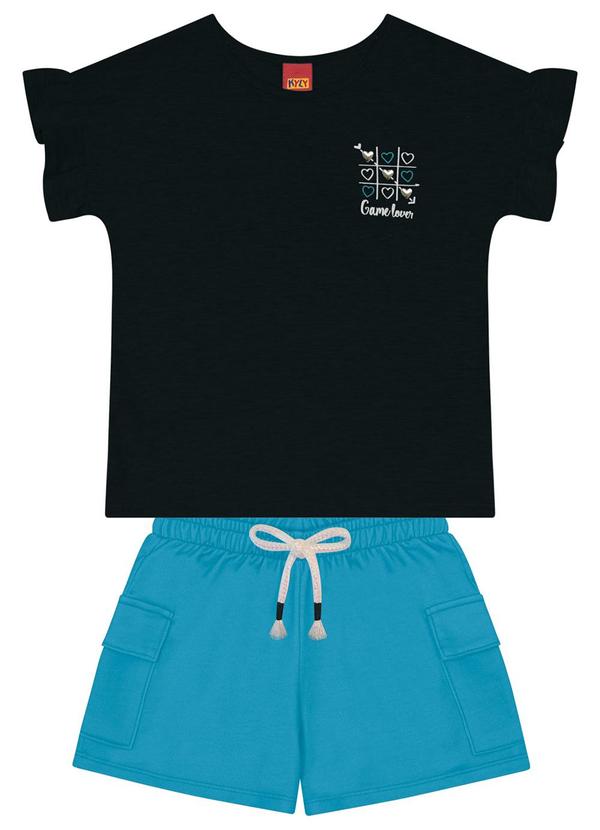 Kyly - Conjunto Infantil Menina Game Preto