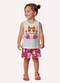 Kyly - Conjunto Infantil Menina Gatinha Rosa - variação: Branco