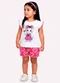 Kyly - Conjunto Infantil Menina Gatinha Branco - variação: Branco