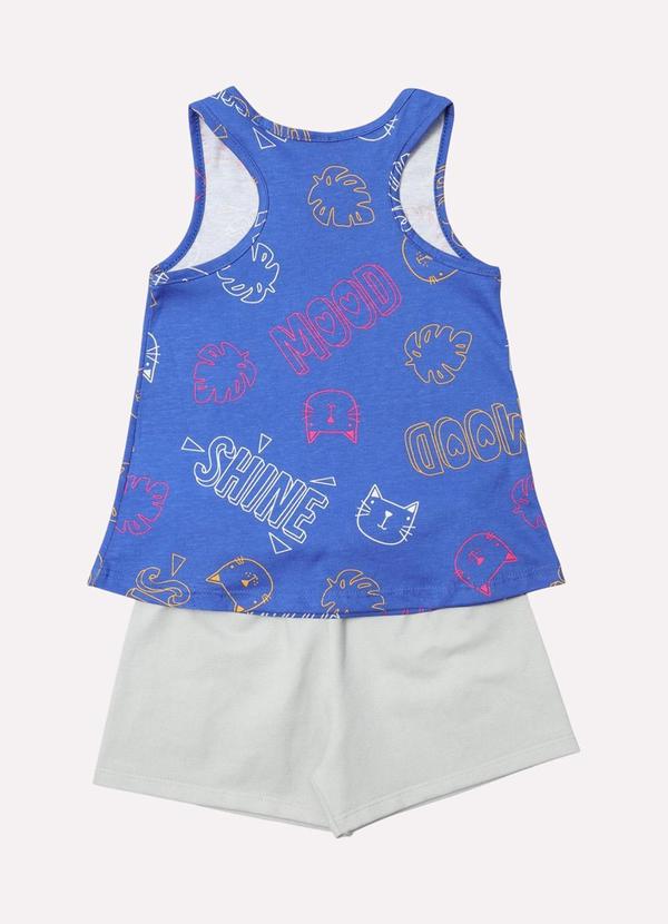 Kyly - Conjunto Infantil Menina Gatinho Azul 3