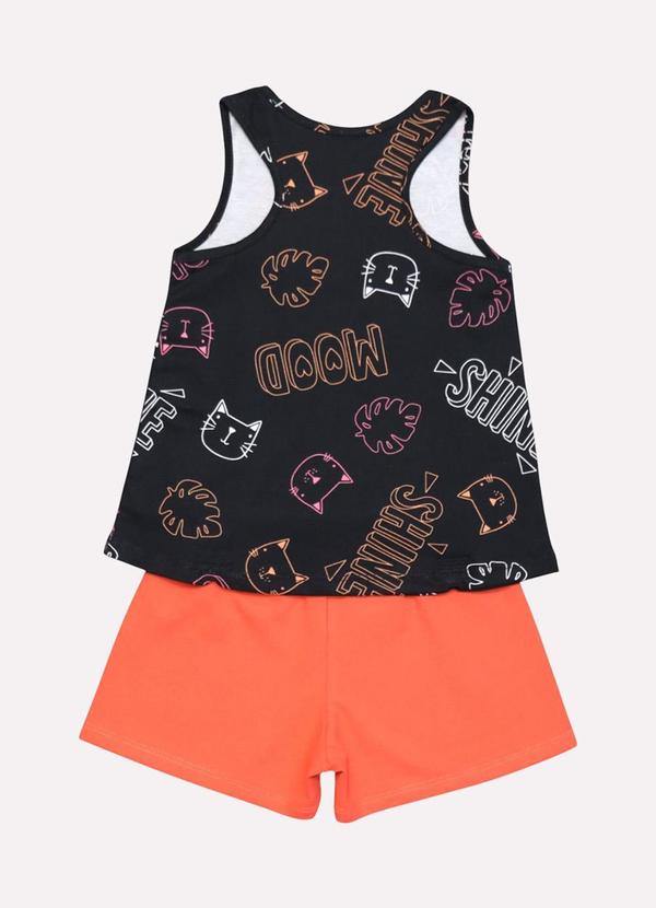 Kyly - Conjunto Infantil Menina Gatinho Preto 3