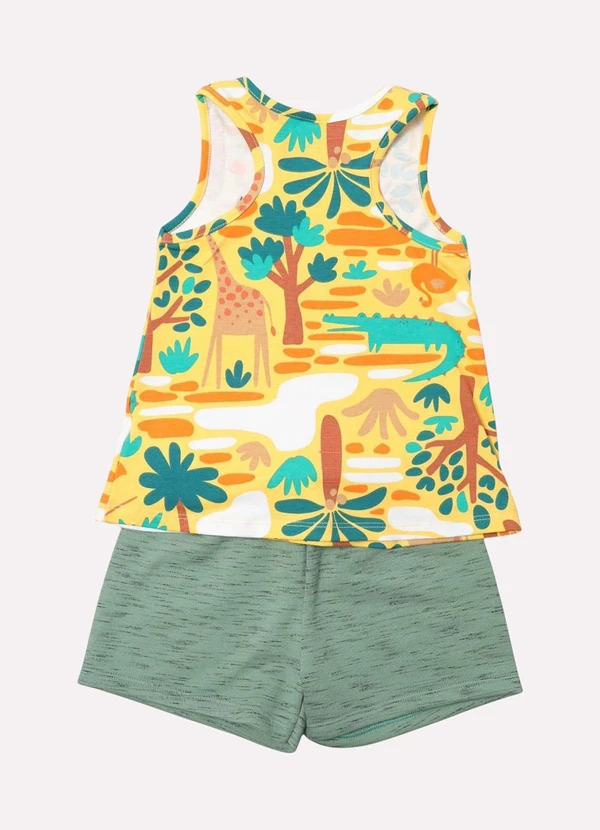 Kyly - Conjunto Infantil Menina Girafa Amarelo 3