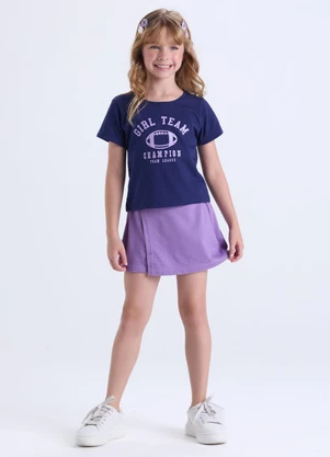 Vida Costeira - Conjunto Infantil Menina Girl Team  Marinho - VIDA COSTEIRA