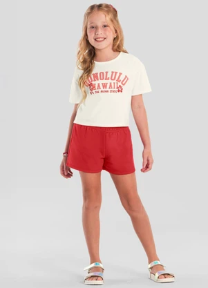 Brandili - Conjunto Infantil Menina Havaí Natural - BRANDILI