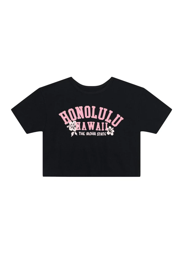 Brandili - Conjunto Infantil Menina Havaí Preto 2