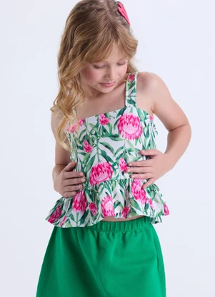 Vida Costeira - Conjunto Infantil Menina Jardim Encantado Verde - VIDA COSTEIRA