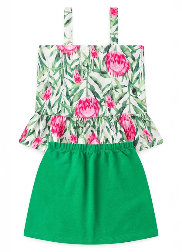 Vida Costeira - Conjunto Infantil Menina Jardim Encantado Verde 3