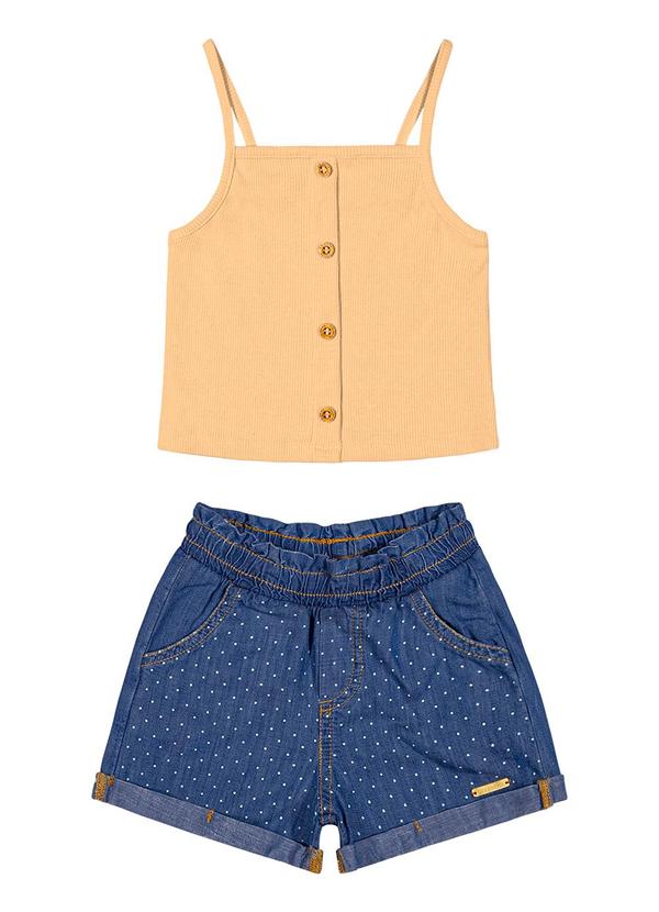 Colorittá - Conjunto Infantil Menina Jeans Colorittá Laranja 2