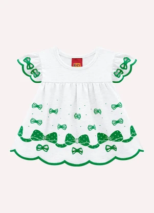 Kyly - Conjunto Infantil Menina Laço Branco - KYLY