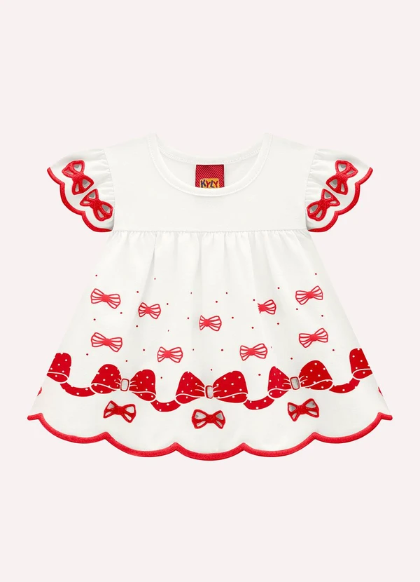 Kyly - Conjunto Infantil Menina Laço Off White 3