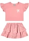 Colorittá - Conjunto Infantil Menina Laços Babado Preto - variação: Rosa