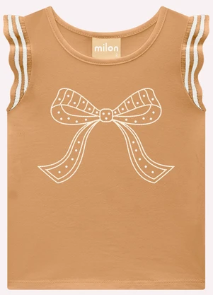 Milon - Conjunto Infantil Menina Laços Marrom - MILON