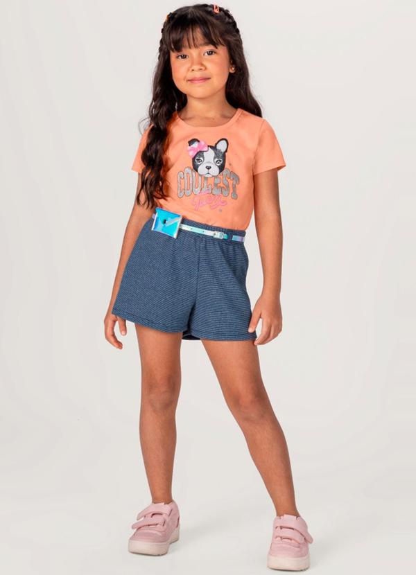 Brandili - Conjunto Infantil Menina Laranja
