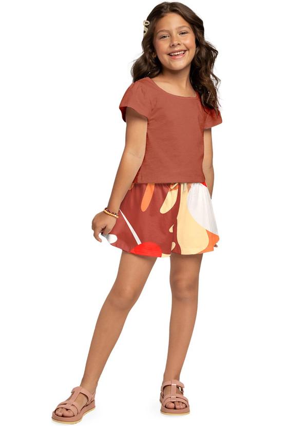 Nanai - Conjunto Infantil Menina Laranja