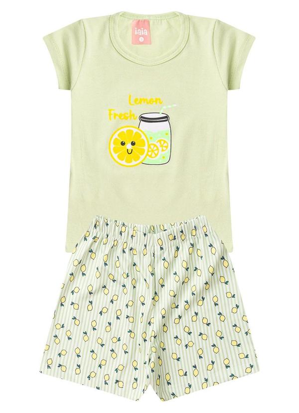 Rosa Azul - Conjunto Infantil Menina Lemon Verão Iaia Verde