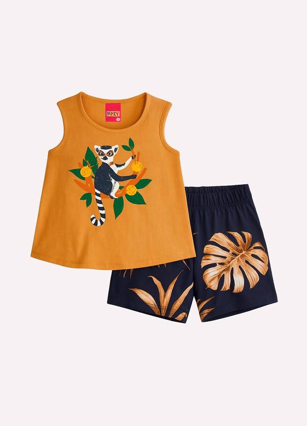Kyly - Conjunto Infantil Menina Lêmure Marrom 1