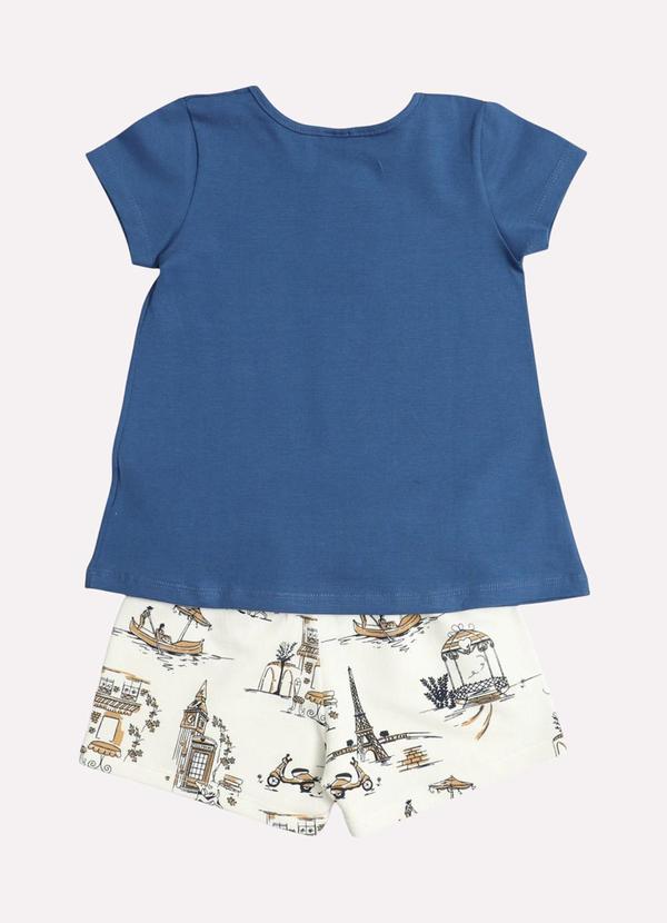 Kyly - Conjunto Infantil Menina Lettering Azul 1