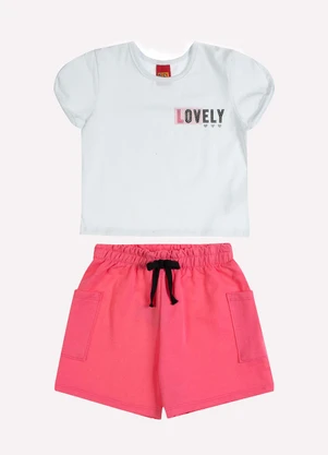 Kyly - Conjunto Infantil Menina Lettering Branco - KYLY