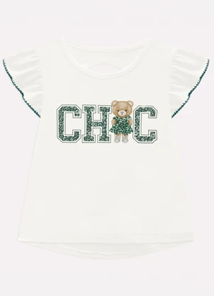 Milon - Conjunto Infantil Menina Lettering Branco - MILON