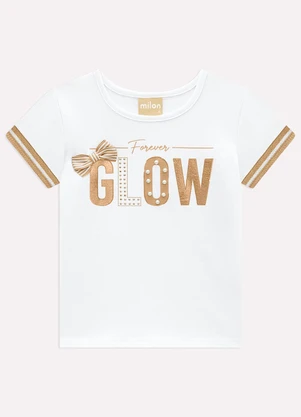 Milon - Conjunto Infantil Menina Lettering Branco - MILON