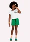 Kyly - Conjunto Infantil Menina Lettering Cinza - variação: Branco