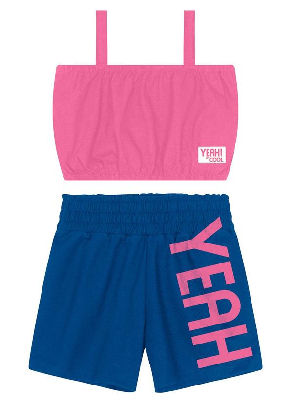 Kyly - Conjunto Infantil Menina Lettering Rosa