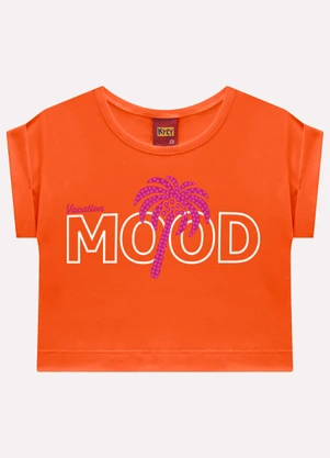 Kyly - Conjunto Infantil Menina Lettering Laranja - KYLY