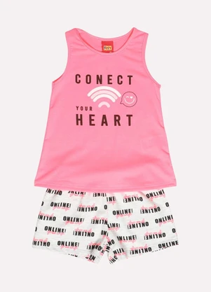Kyly - Conjunto Infantil Menina Lettering Pink - KYLY