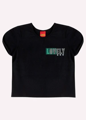 Kyly - Conjunto Infantil Menina Lettering Preto - KYLY