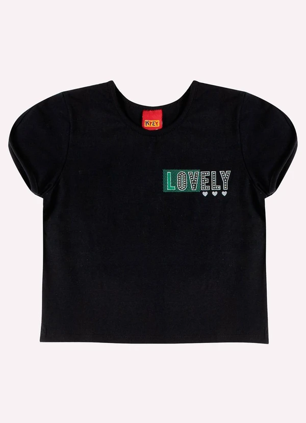 Kyly - Conjunto Infantil Menina Lettering Preto 2
