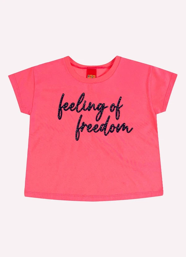 Kyly - Conjunto Infantil Menina Lettering Rosa 2