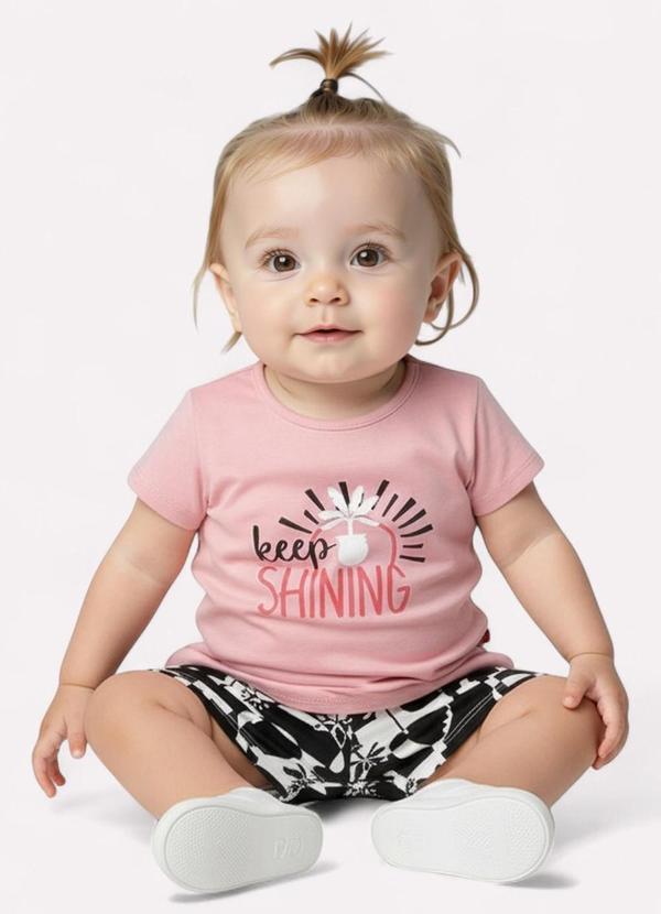 Kyly - Conjunto Infantil Menina Lettering Rosa 2